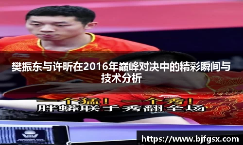 樊振东与许昕在2016年巅峰对决中的精彩瞬间与技术分析